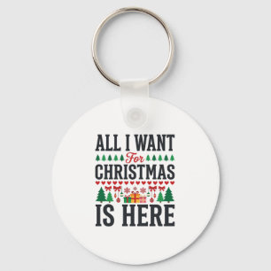 Kerstcadeaus Vakantie Typografie Ontwerp Sleutelhanger