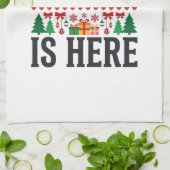 Kerstcadeaus Vakantie Typografie Ontwerp Theedoek (Gevouwen)