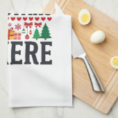 Kerstcadeaus Vakantie Typografie Ontwerp Theedoek (Quarter Fold)