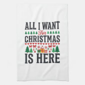 Kerstcadeaus Vakantie Typografie Ontwerp Theedoek (Verticaal)