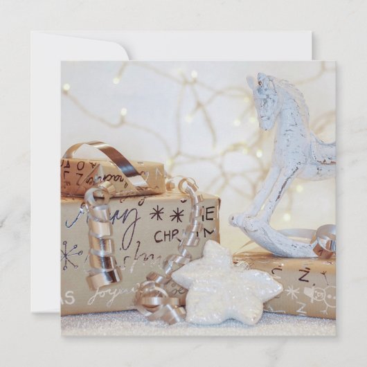 Kerstcadeaus verpakt kaart (Voorkant)
