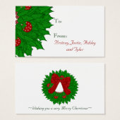 kerstcadeaus visitekaartjes (Voorkant /achterkant)