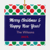 kerstcadeaus (voeg je eigen foto toe), keramisch o keramisch ornament (Achterkant)