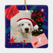 kerstcadeaus (voeg je eigen foto toe), keramisch o keramisch ornament (Voorkant)