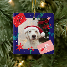 kerstcadeaus (voeg je eigen foto toe), keramisch o ornament