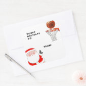 kerstcadeaus voor Basketball Vierkante Sticker (Envelop)