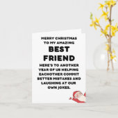 Kerstcadeaus voor beste vrienden kaart (Gele Bloem)