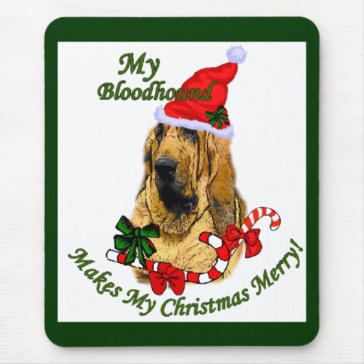 Kerstcadeaus voor Bloodhounds Muismat (Voorkant)