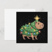 Kerstcadeaus voor capybara's capy Grappige Kerstbo Feestdagenkaart (Voorkant / Achterkant)