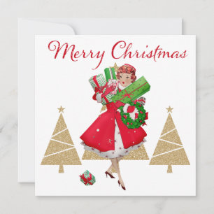 Kerstcadeaus voor dames Rood Groen Goud Feestdagenkaart