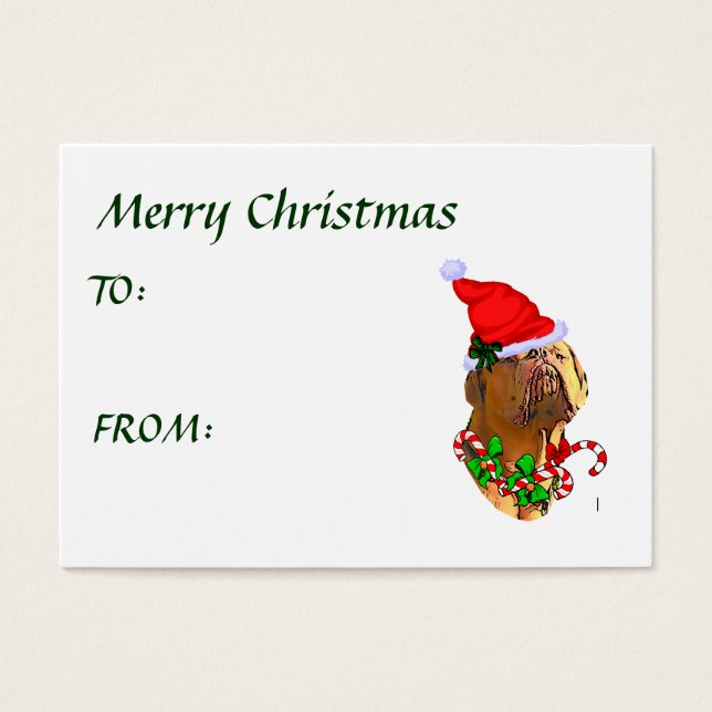 Kerstcadeaus voor Dogue de Bordeaux Visitekaartjes (Voorkant)