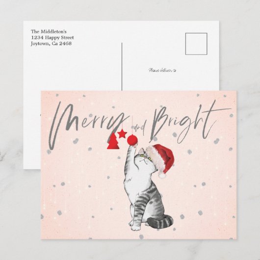 kerstcadeaus voor feestdagen briefkaart (Voorkant / Achterkant)