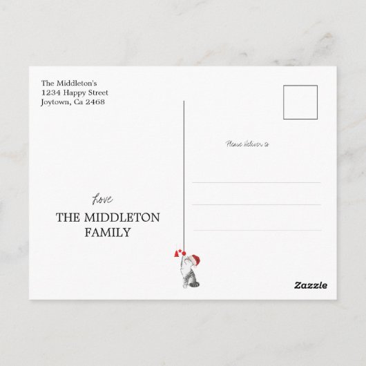 kerstcadeaus voor feestdagen briefkaart (Achterkant)