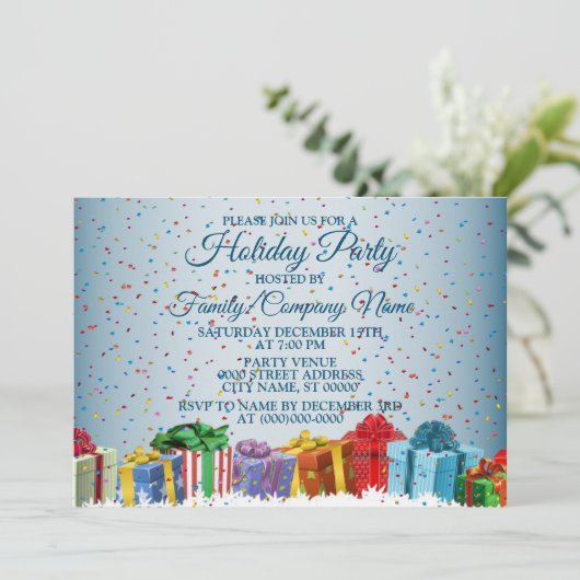 kerstcadeaus voor Feestdagen Kaart (Staand voorkant)