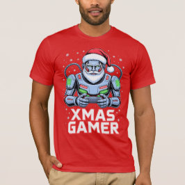 Kerstcadeaus voor gamers Cyber Santa Robot Kerstmi T-shirt