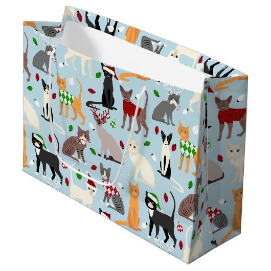 kerstcadeaus voor grote cadeaus groot cadeauzakje (Voorkant Gekanteld)