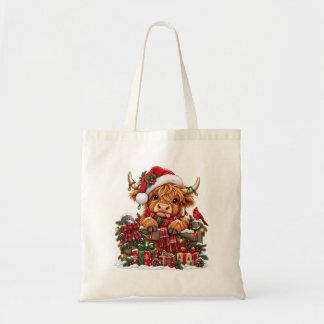 Kerstcadeaus voor Highland Koeien Winkel in Festie Tote Bag
