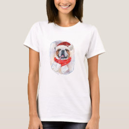 Kerstcadeaus voor hondenliefhebbers van Engelse Bu T-shirt