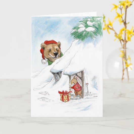 Kerstcadeaus voor iedereen! kaart (Gele Bloem)