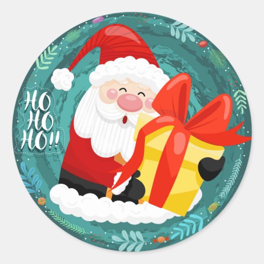 kerstcadeaus voor kerstcadeaudozen ronde sticker (Voorkant)