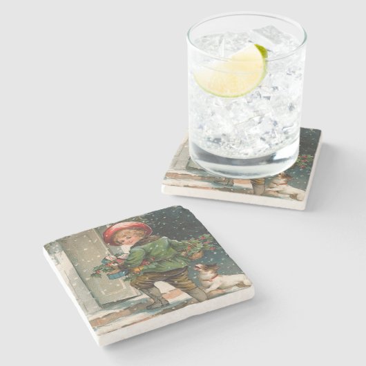  kerstcadeaus voor kerstcadeaus stenen onderzetter (Zijkant)