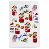 kerstcadeaus voor kerstcadeautjes medium cadeauzakje (Voorkant)