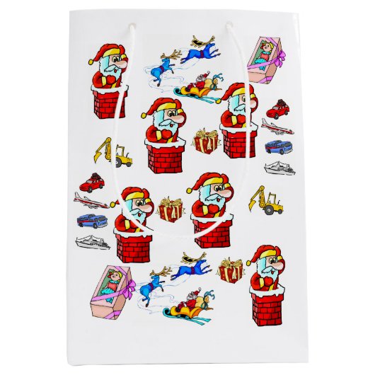 kerstcadeaus voor kerstcadeautjes medium cadeauzakje (Voorkant)