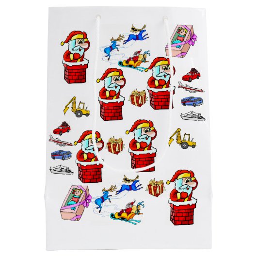 kerstcadeaus voor kerstcadeautjes medium cadeauzakje (Achterkant)