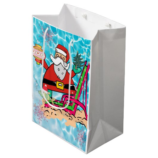 kerstcadeaus voor kerstcadeautjes voor kerstcadeau medium cadeauzakje (Voorkant Gekanteld)