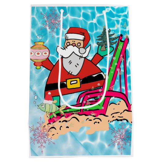 kerstcadeaus voor kerstcadeautjes voor kerstcadeau medium cadeauzakje (Achterkant)