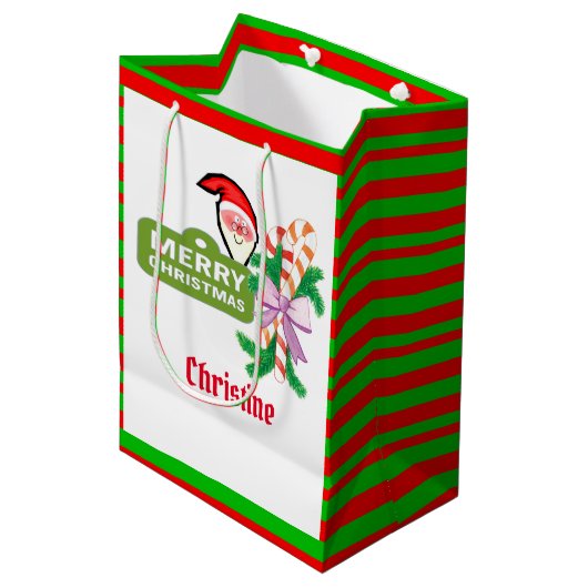 kerstcadeaus voor kerstcadeautjes voor kerstcadeau medium cadeauzakje (Voorkant Gekanteld)