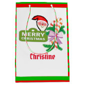 kerstcadeaus voor kerstcadeautjes voor kerstcadeau medium cadeauzakje (Voorkant)