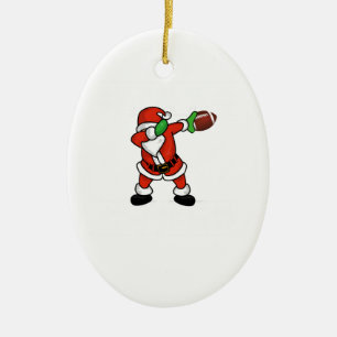 kerstcadeaus voor kerstmis met Football Keramisch Ornament