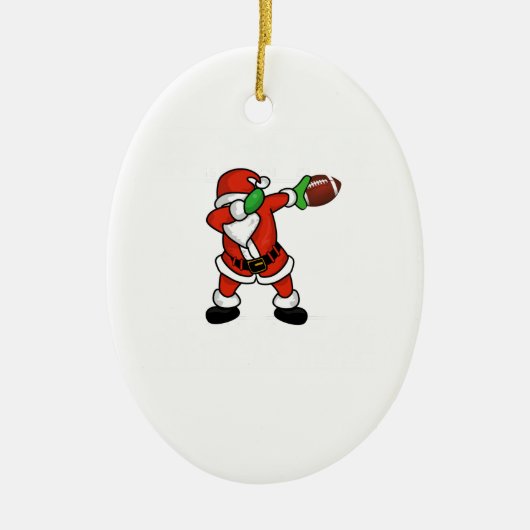 kerstcadeaus voor kerstmis met Football Keramisch Ornament (Voorkant)
