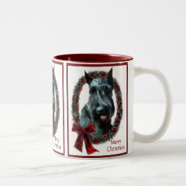 Kerstcadeaus voor Reuzen Schnauzers Tweekleurige Koffiemok