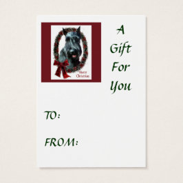 Kerstcadeaus voor reuzenschnauzers visitekaartje