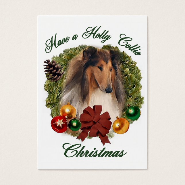 Kerstcadeaus voor Rough Collie Visitekaartje (Voorkant)