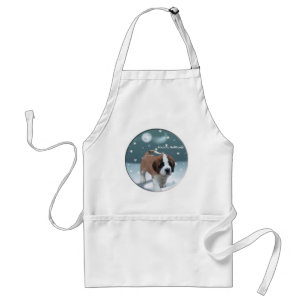 Kerstcadeaus voor Saint Bernard Puppy Standaard Schort