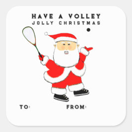 kerstcadeaus voor Squash-speler Vierkante Sticker