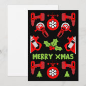 Kerstcadeaus voor thuisverbetering feestdagenkaart (Voorkant / Achterkant)