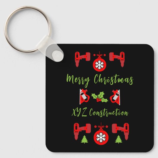 Kerstcadeaus voor thuisverbetering sleutelhanger (Voorkant)