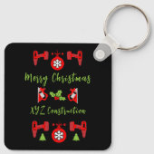 Kerstcadeaus voor thuisverbetering sleutelhanger (Achterkant)