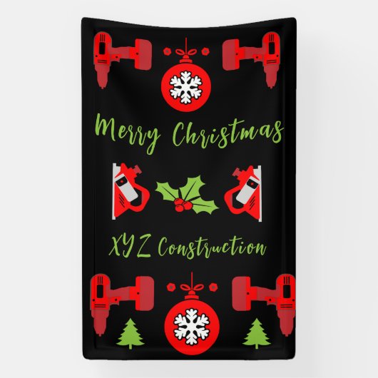 Kerstcadeaus voor thuisverbetering spandoek (Verticaal)
