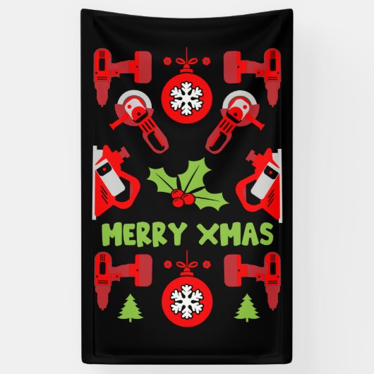 Kerstcadeaus voor thuisverbetering spandoek (Verticaal)