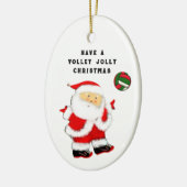 Kerstcadeaus voor Volleybal Keramisch Ornament (Links)