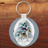 Kerstcadeaus voor Wire Fox Terrier Sleutelhanger (Voorkant)