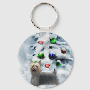 Kerstcadeaus voor zijdeharige terriërs sleutelhanger