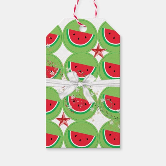 kerstcadeaus Watermeloen witlaars Cadeaulabel (Voorkant)