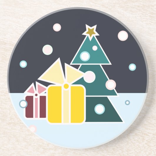 Kerstcadeaus Zandsteen Onderzetter (Voorkant)
