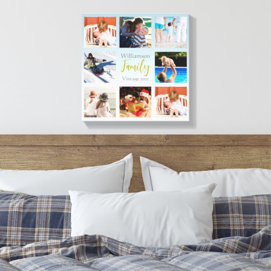 kerstcadeauserie Foto Collage Canvas afdrukken (Insitu (Slaapkamer))